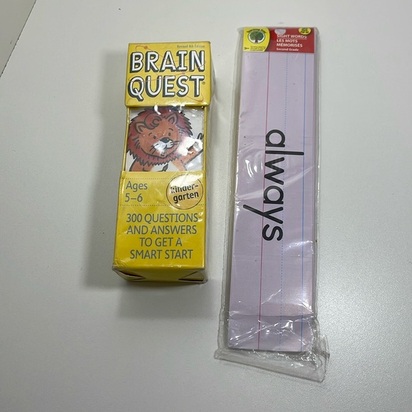 Brain Quest Cards | Kindergarten (ages 5-6) & Sight words pad - Picture 1 of 12